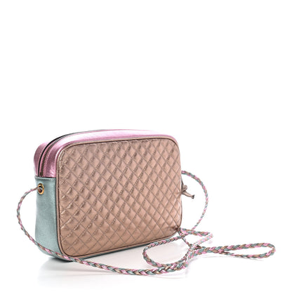 Gucci Laminated Nappa Trapuntata Small Zumi Shoulder Bag Rosa Lago Rame 3 of 9