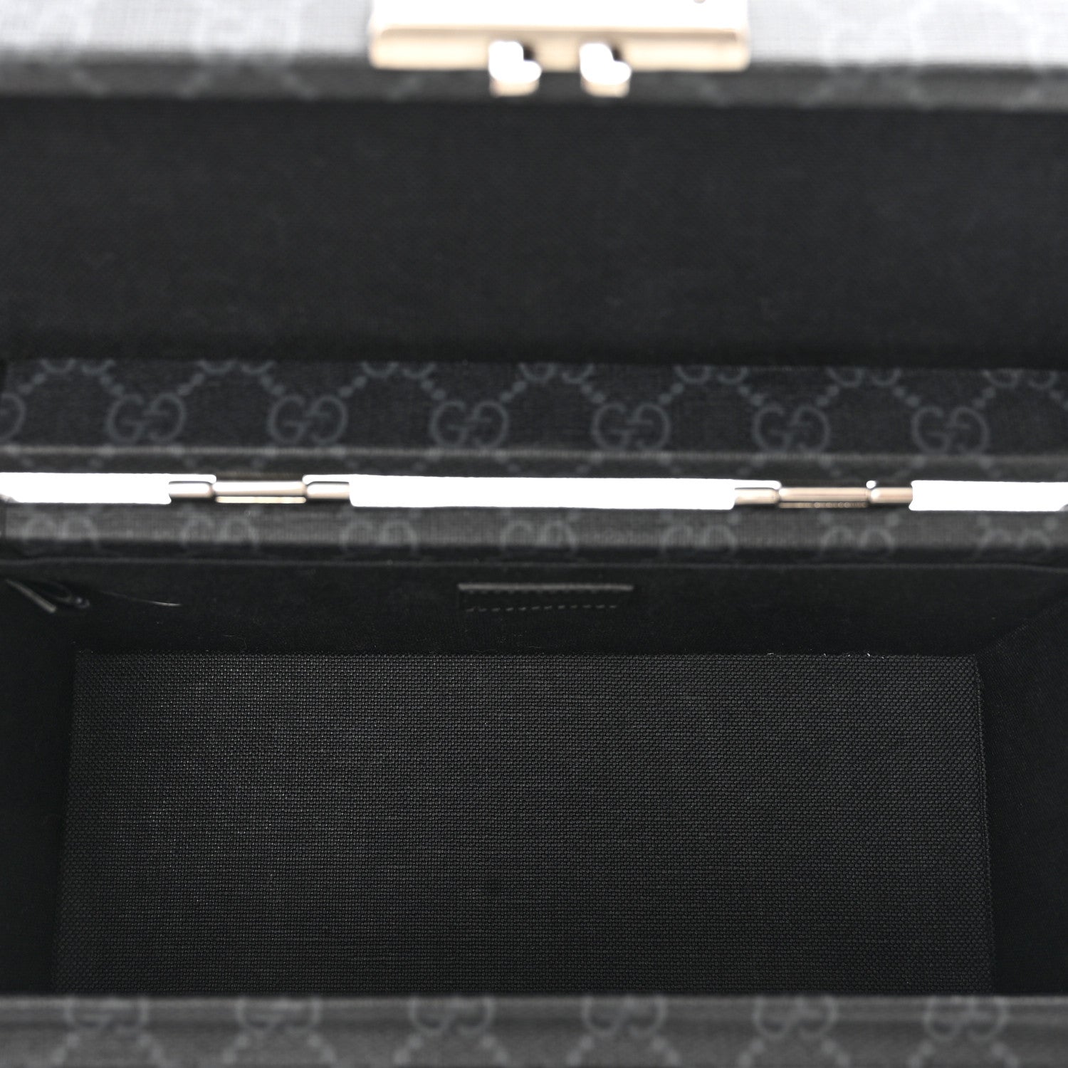Gucci GG Supreme Monogram Calfskin Savoy Top Handle Beauty Case Black 6 of 10