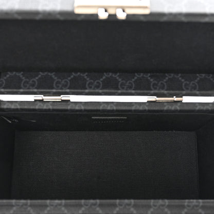 Gucci GG Supreme Monogram Calfskin Savoy Top Handle Beauty Case Black 6 of 10