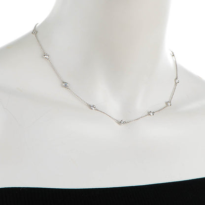 Tiffany Platinum Diamond .33ctw Elsa Peretti Diamonds by the Yard Station Necklace 2 of 6