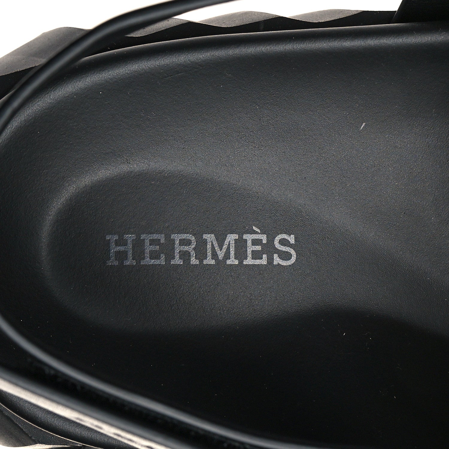 Hermes Calfskin Goatskin Mens Electric Sandals 42 Black 6 of 8