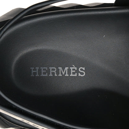 Hermes Calfskin Goatskin Mens Electric Sandals 42 Black 6 of 8