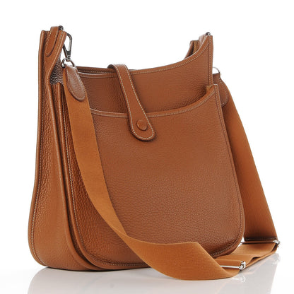 Hermes Taurillon Clemence Evelyne III GM Gold 3 of 8