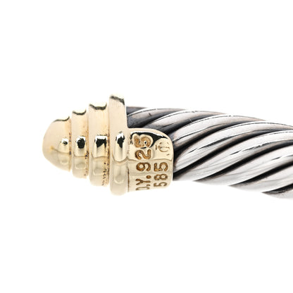 David Yurman Sterling Silver 14K Yellow Gold 5mm Cable Classics Bracelet 4 of 4