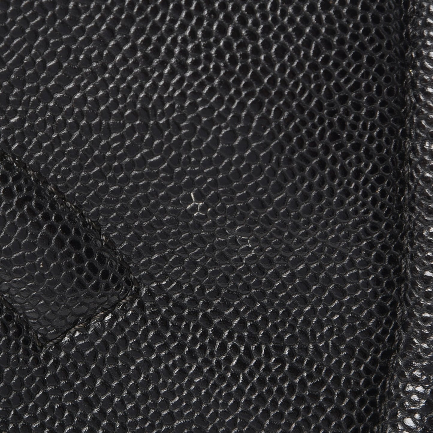 Caviar Half Moon Large Flap Black