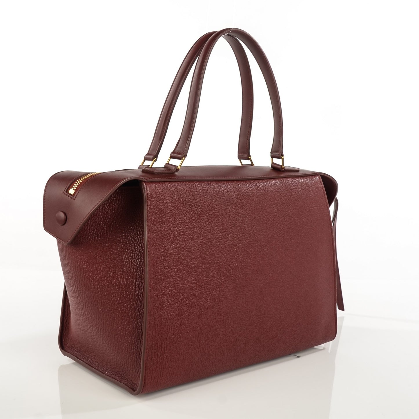 Goatskin Smooth Calfskin Small Ring Bag Dark Ruby