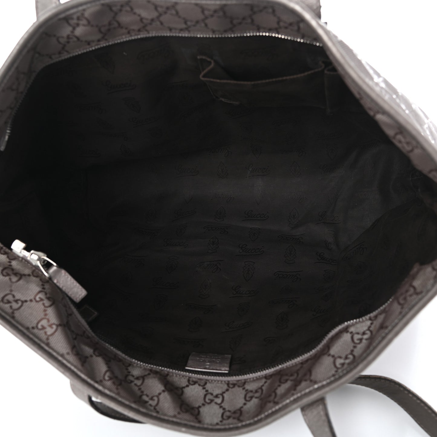 Imprime Monogram Medium Zippered Shopping Tote Pewter