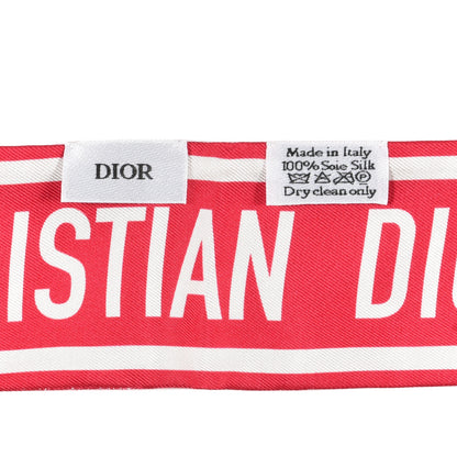 Christian Dior Silk Toile De Jouy Mitzah Scarf Ivory Red 3 of 3