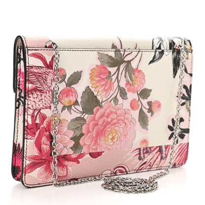 Salvatore Ferragamo Calfskin Floral Print Clutch White Multicolor 3 of 9