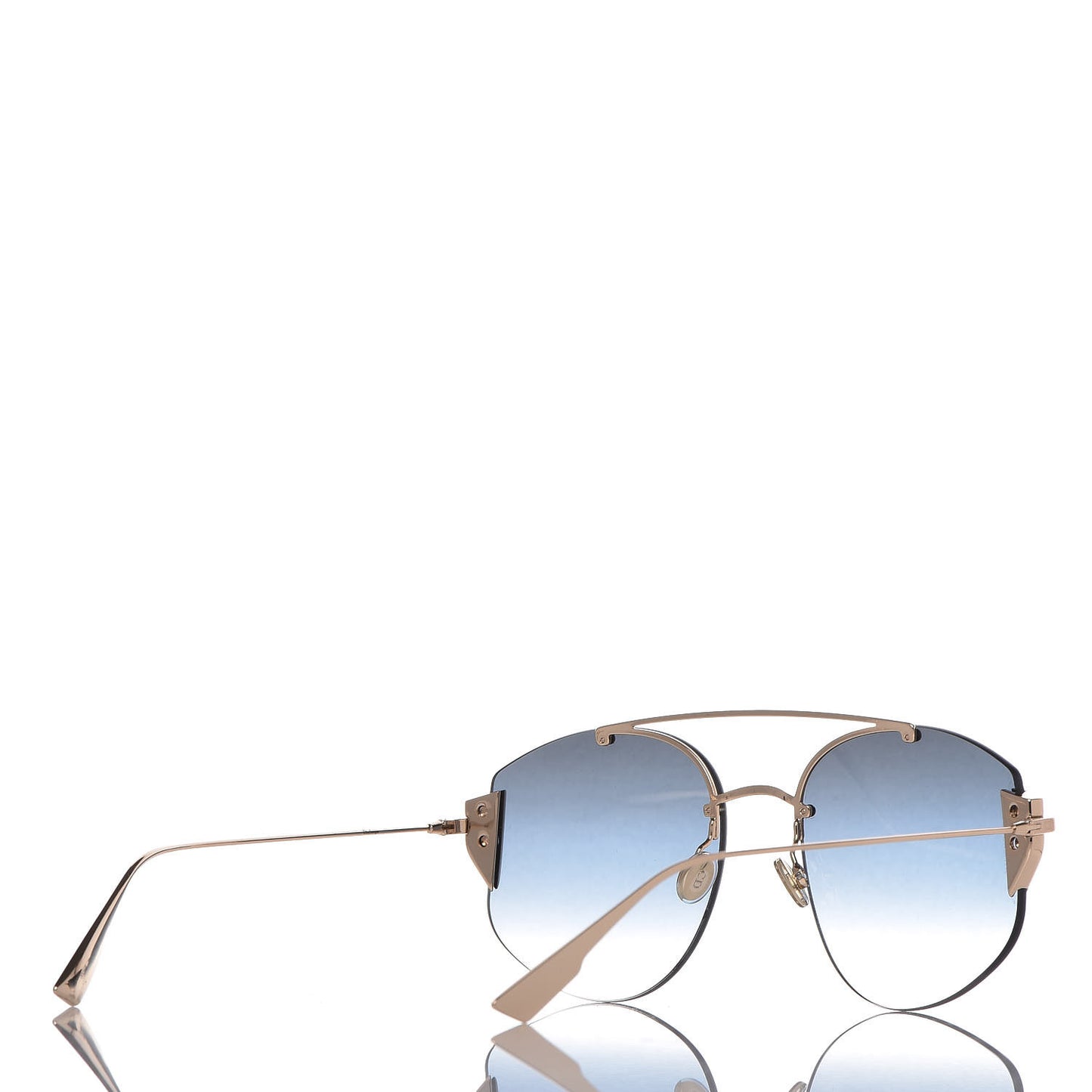 Metal Diorstronger Sunglasses Gold