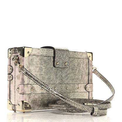 Louis Vuitton Lizard Petite Malle Silver 2 of 12
