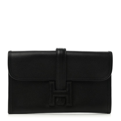 Hermes Evergrain Jige Duo Clutch Black 1 of 7