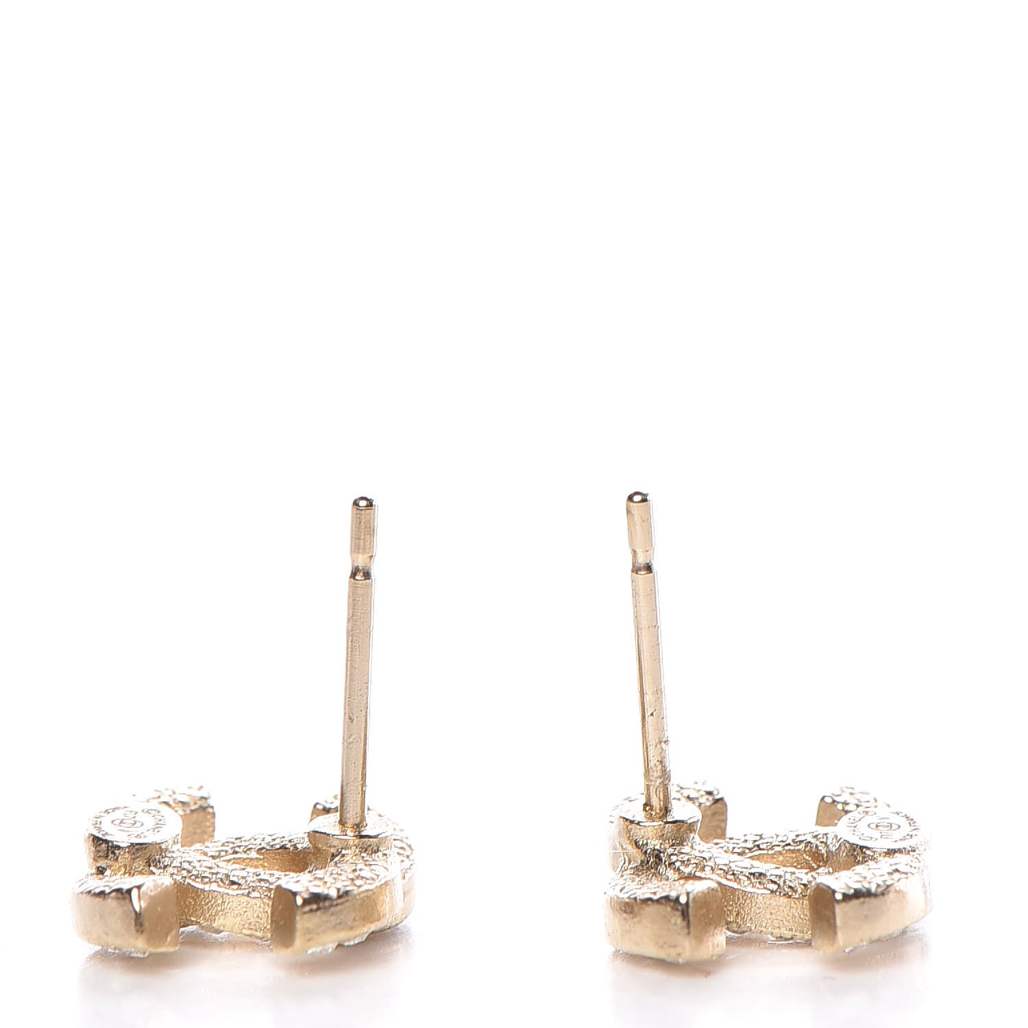Chanel Crystal Mini CC Earrings Gold 4 of 5