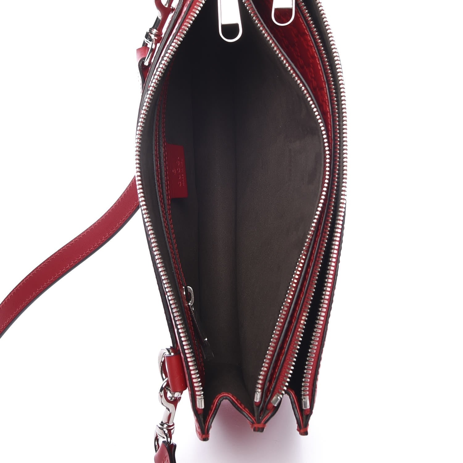 Gucci Guccissima Signature Messenger Bag Red 6 of 9
