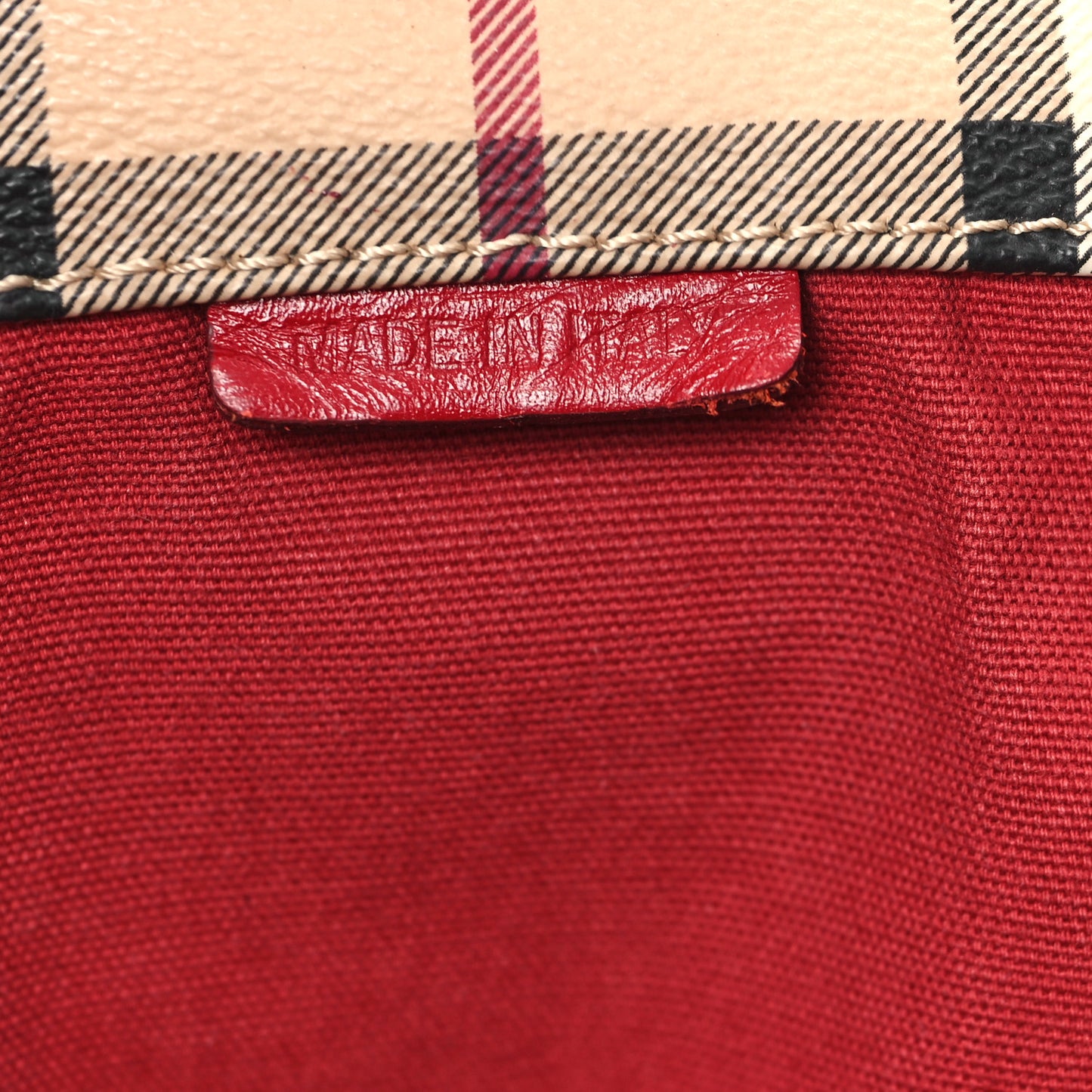 Haymarket Check Small Canterbury Tote Military Red