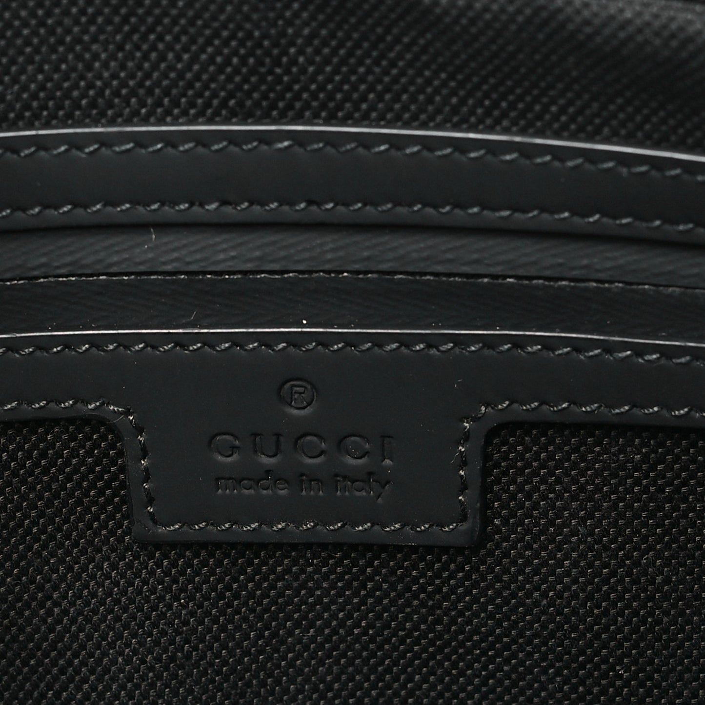 Rubber Effect Monogram GG Crossbody Bag Black