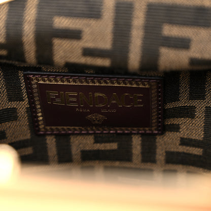 Fendi X VERSACE Vitello Laminato Catalan Mirror Fendace FF Medium Fendi First Oro 6 of 8