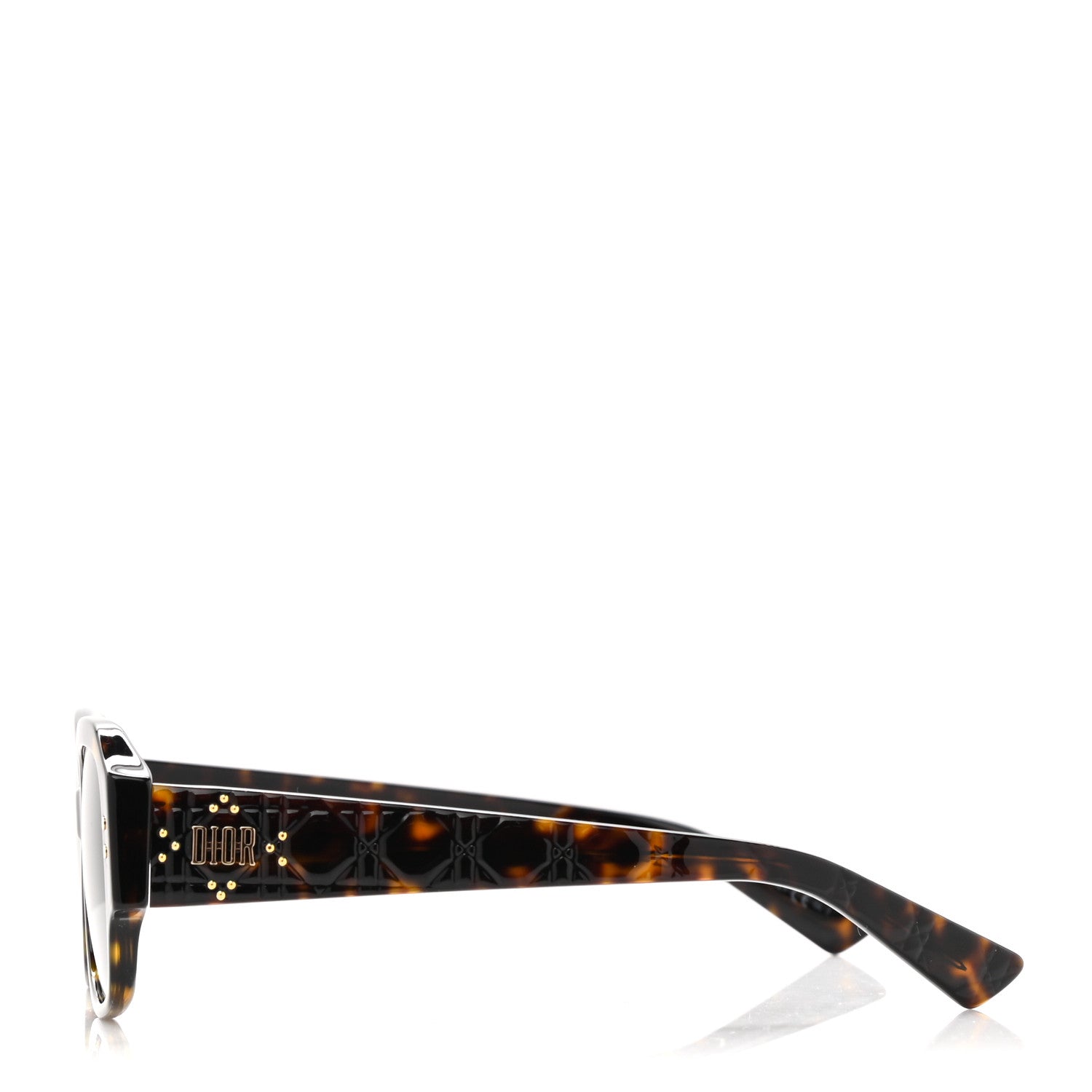 Christian Dior Acetate Cannage Lady Dior Studs 5 Sunglasses Havana 3 of 10