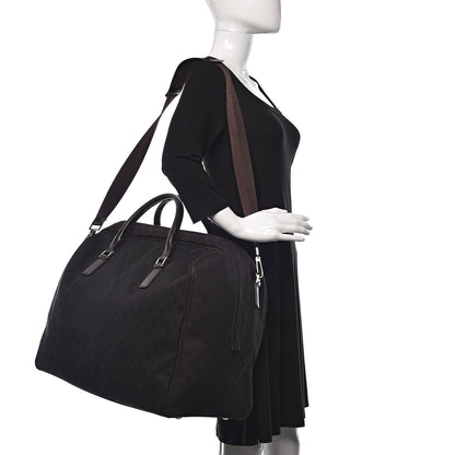 Gucci Denim Monogram Large Carry On Duffle Dark Brown 2 of 10