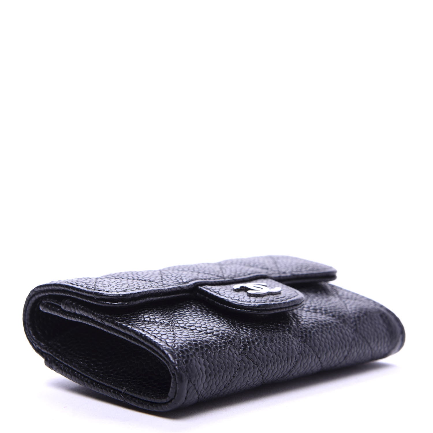 Chanel Caviar Quilted Flap Card Holder Wallet Black 4 of 8