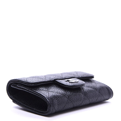 Chanel Caviar Quilted Flap Card Holder Wallet Black 4 of 8