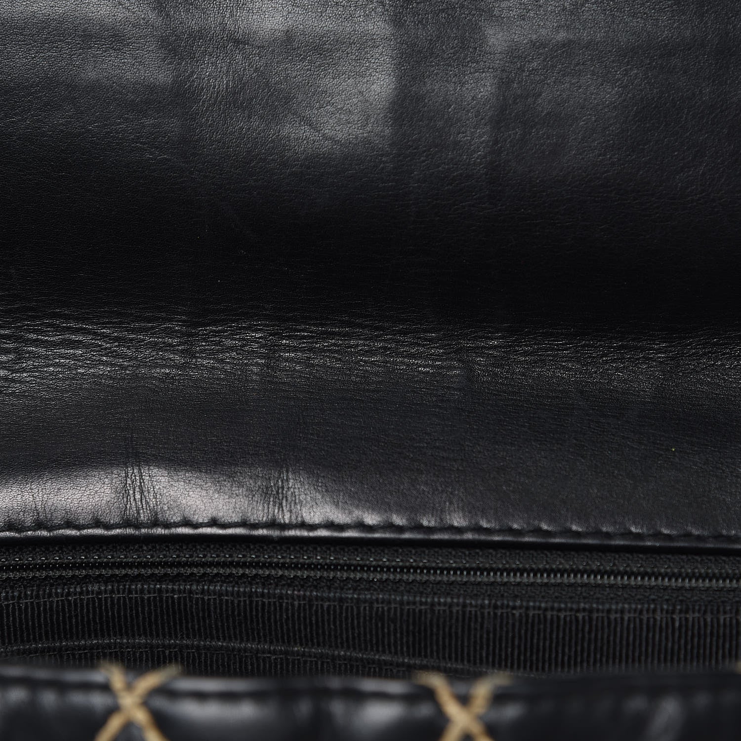 Chanel Calfskin Wild Stitch Jumbo Flap Black 18 of 19