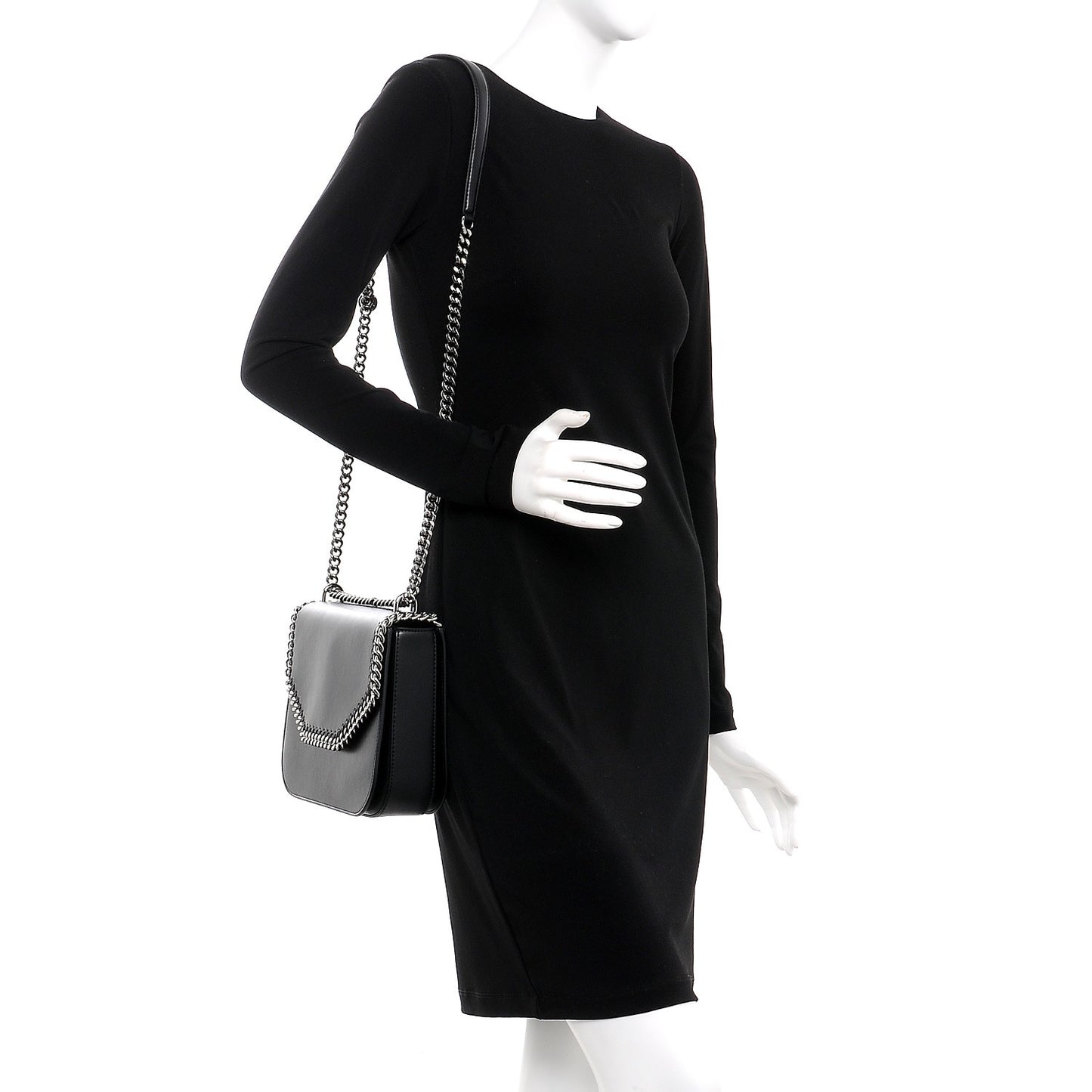 Eco Alter Nappa Falabella Box Shoulder Bag Black