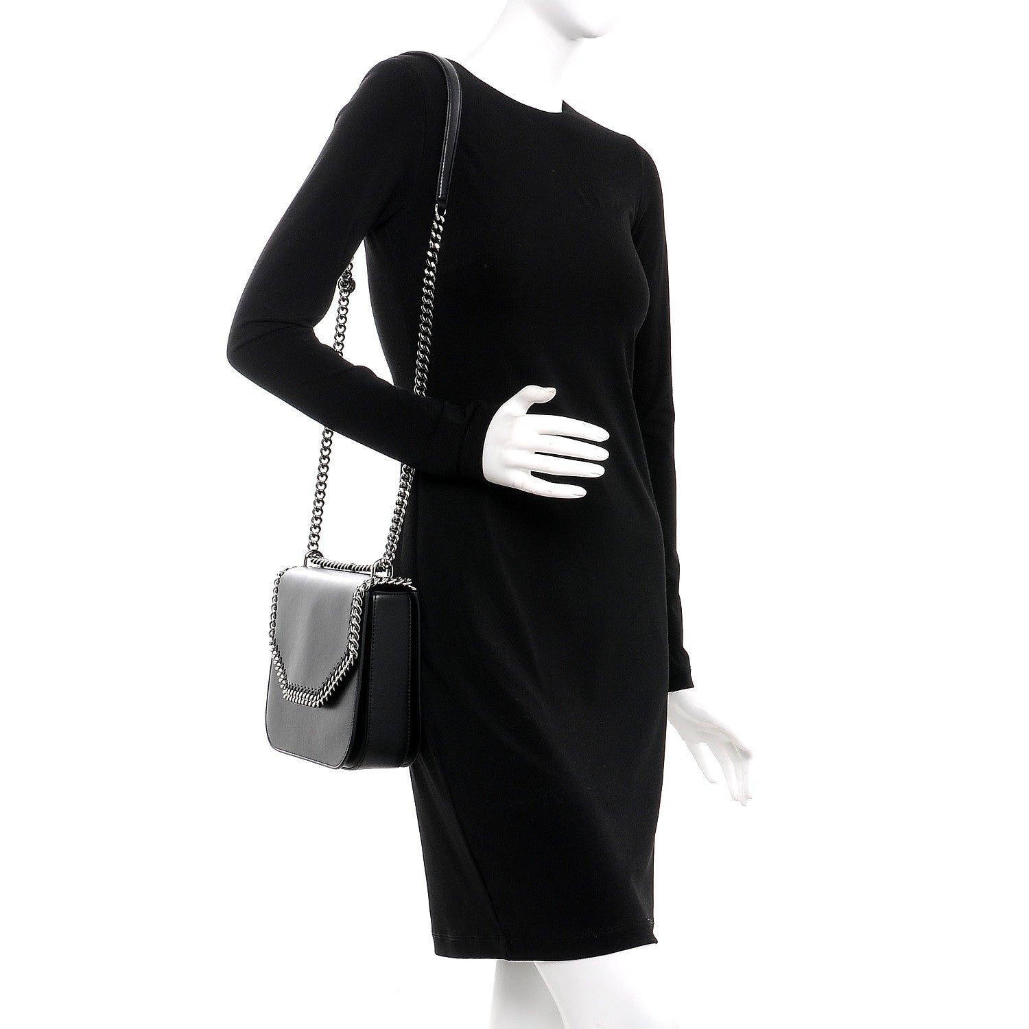 Stella McCartney Eco Alter Nappa Falabella Box Shoulder Bag Black 2 of 9