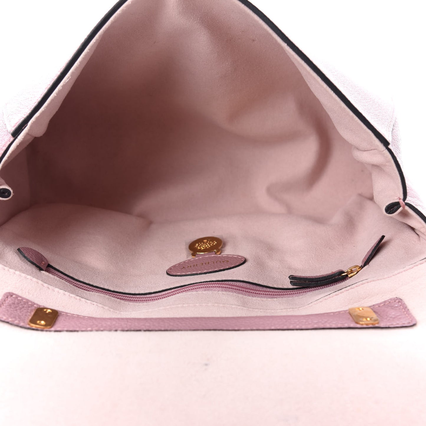 Calfskin Goat Medium Lily Flap Dark Blush