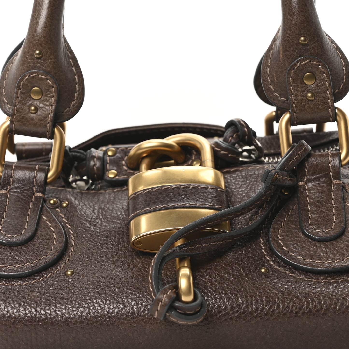 Calfskin Medium Paddington Satchel Brown