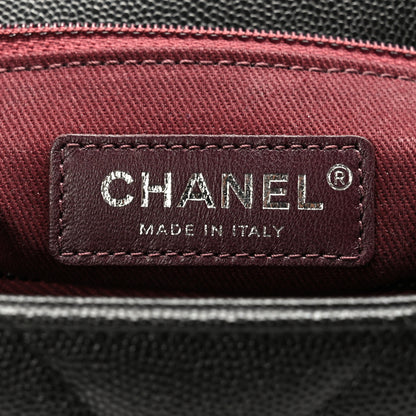 Chanel Caviar Chevron Quilted Small Coco Handle Flap So Black 7 of 9