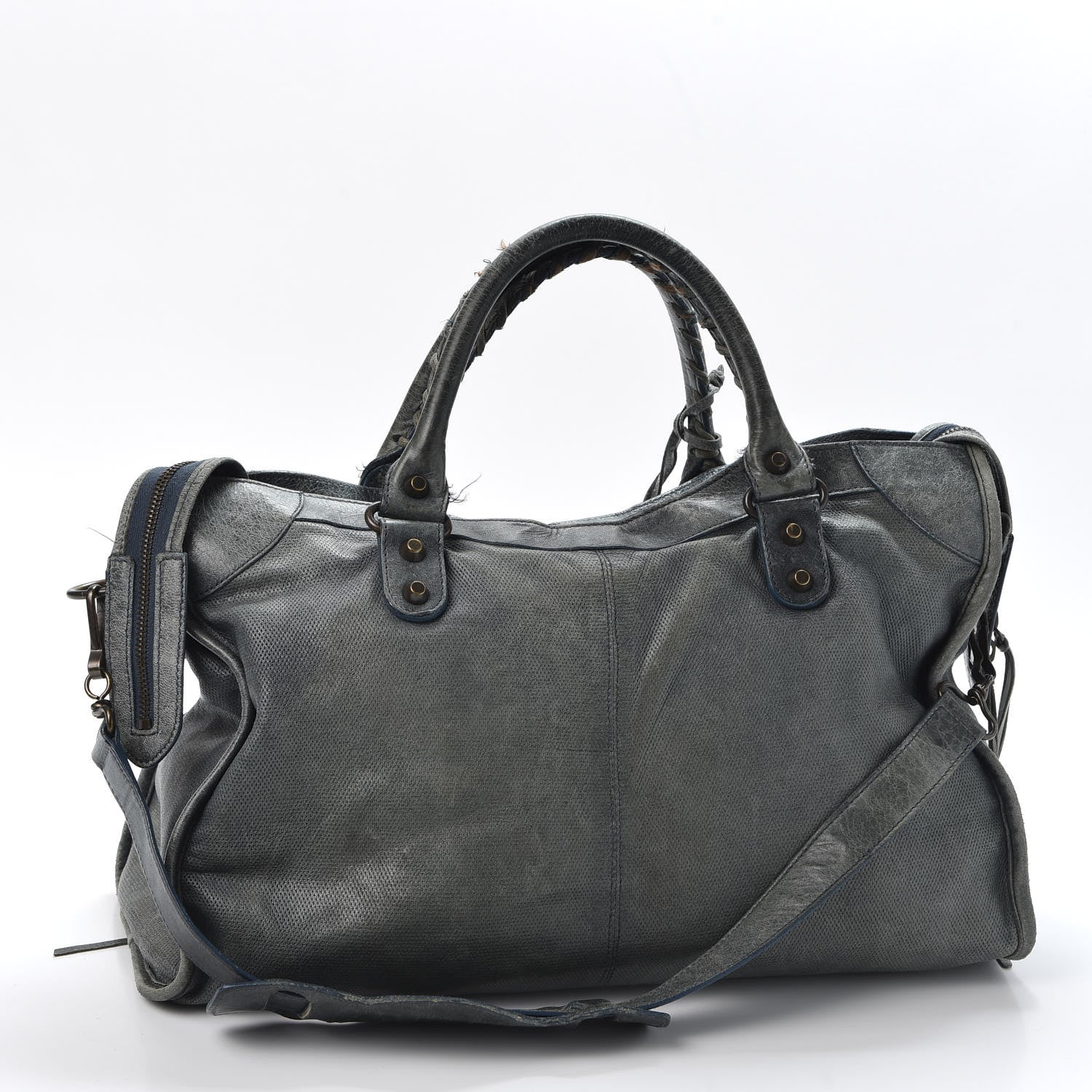 Balenciaga Agneau Perforated Classic Hardware City Canard 2 of 12