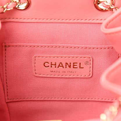 Chanel Lambskin Quilted Small Duma Drawstring Backpack Pink 7 of 10
