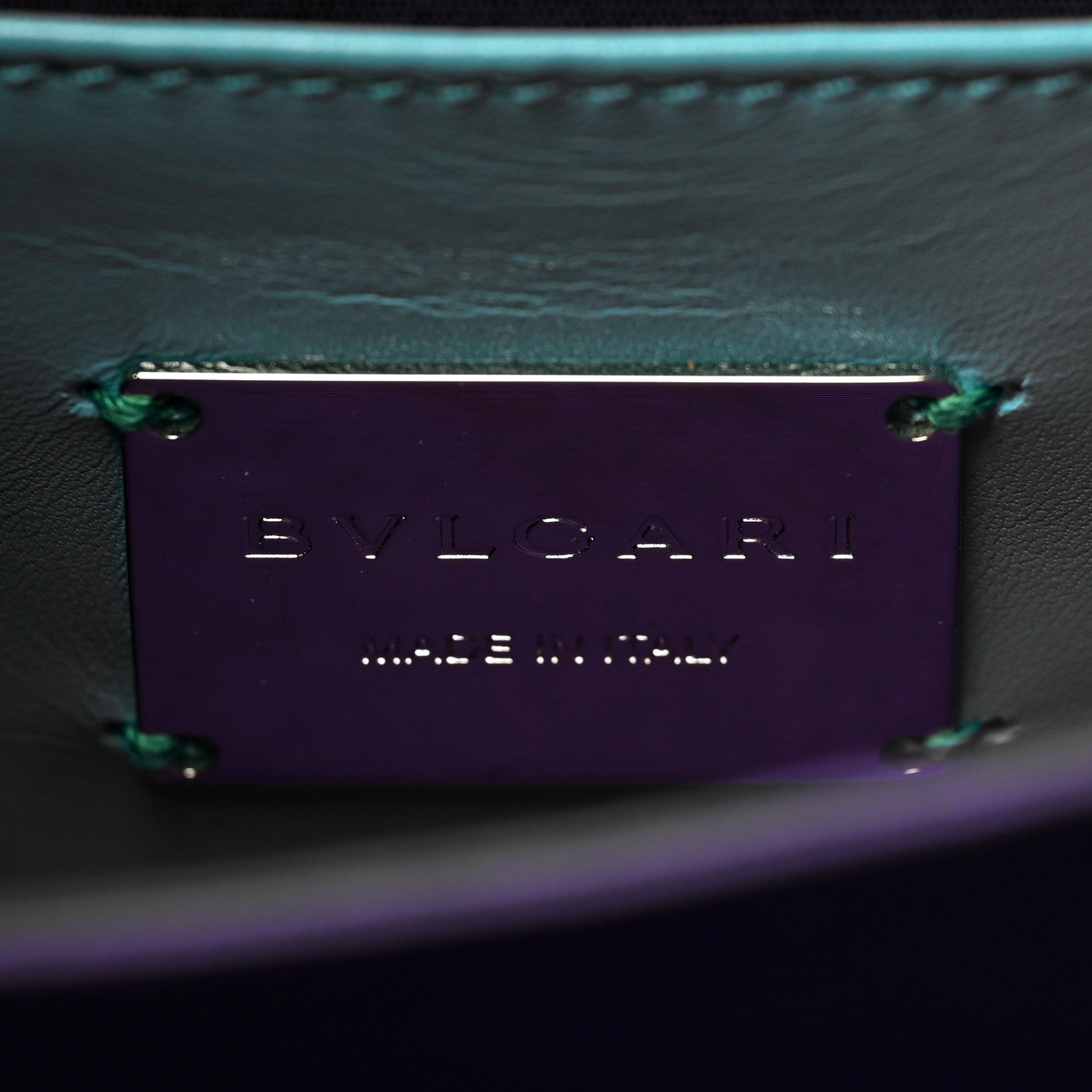 Bulgari Calfskin Galuchat Serpenti Forever Crossbody Green 8 of 10