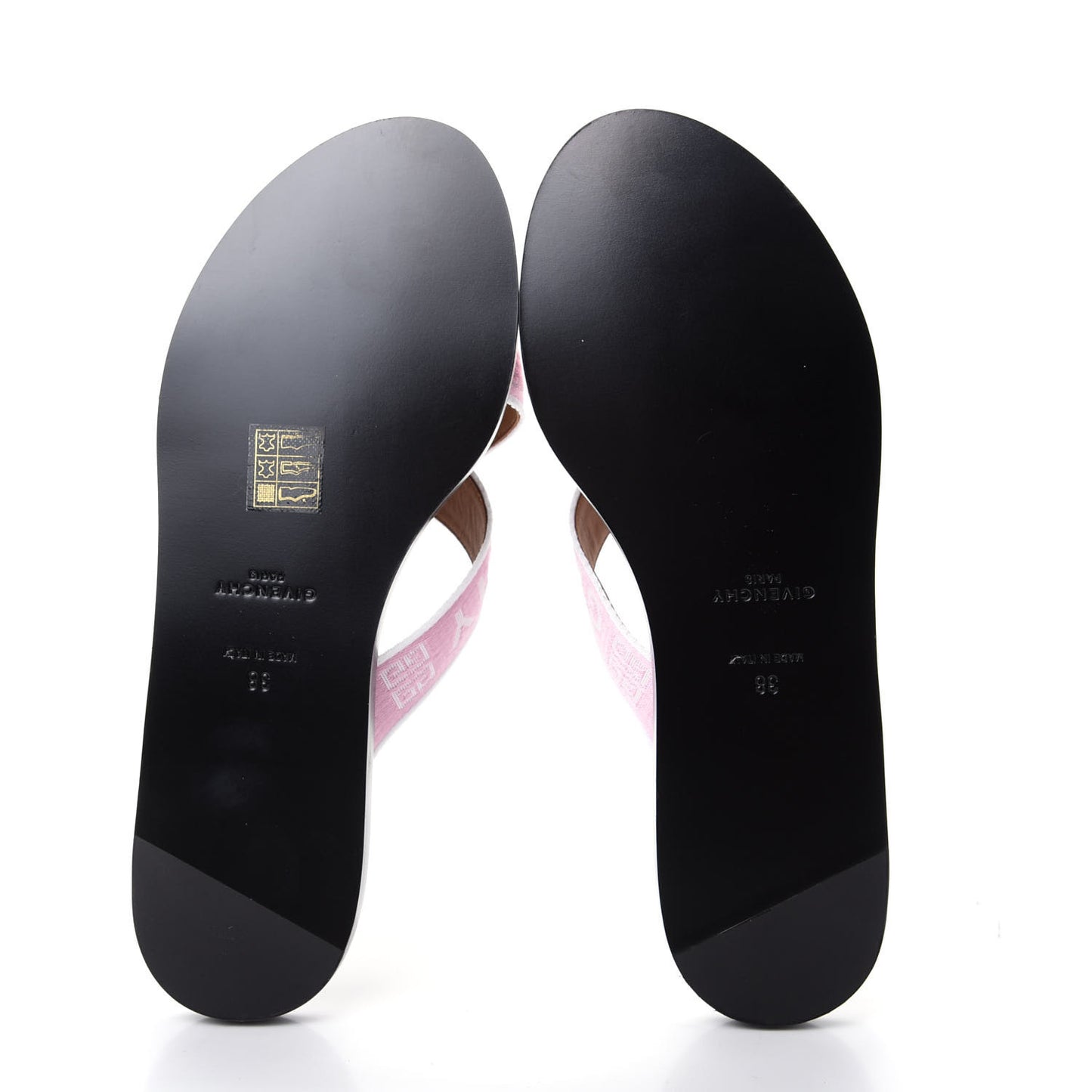 Grosgrain Cross Logo Ankle Strap Sandals 38 Pink White