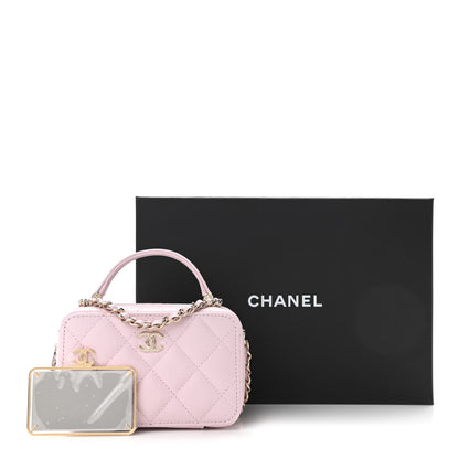 Chanel Caviar Quilted Small Top Handle Vanity Case Light Pink 12 of 12