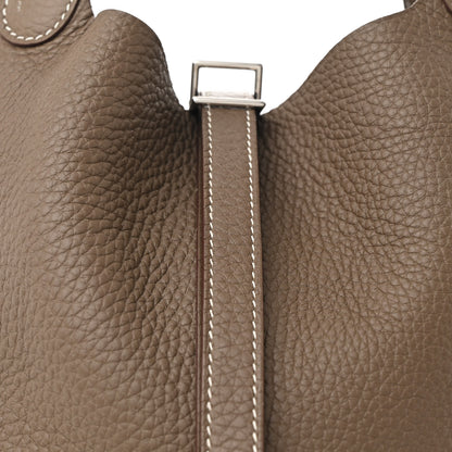 Hermes Taurillon Clemence Picotin Lock 22 MM Etoupe 8 of 12