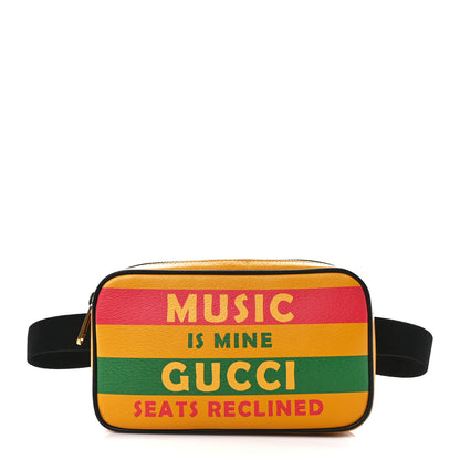 Gucci Textured Dollar Calfskin Music is Mine Belt Bag 90 36 Crop Multicolor Black 1 of 11