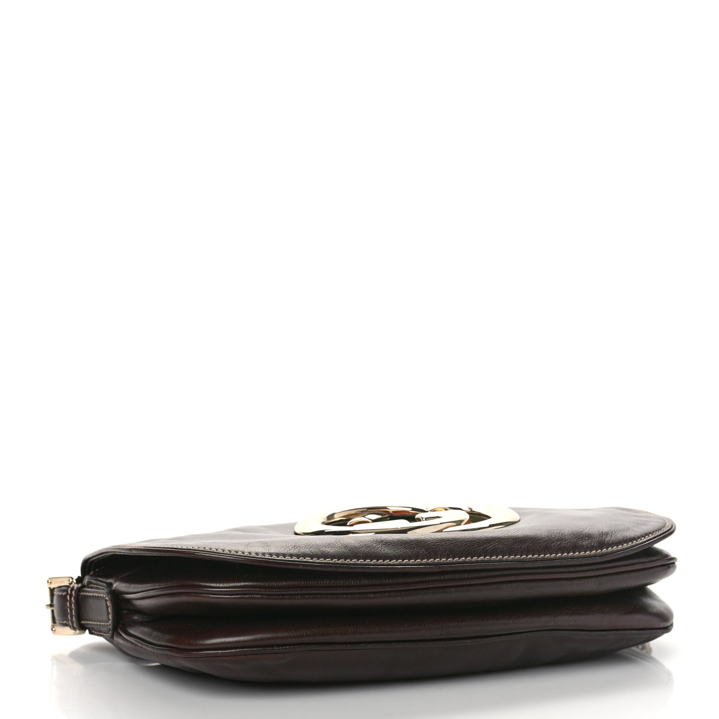 Calfskin Web Small Britt Shoulder Bag Brown