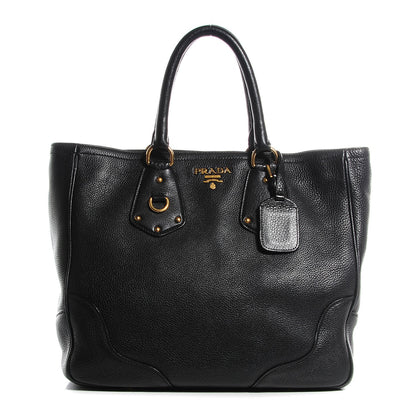 Prada Vitello Daino Tote Nero Black 1 of 8