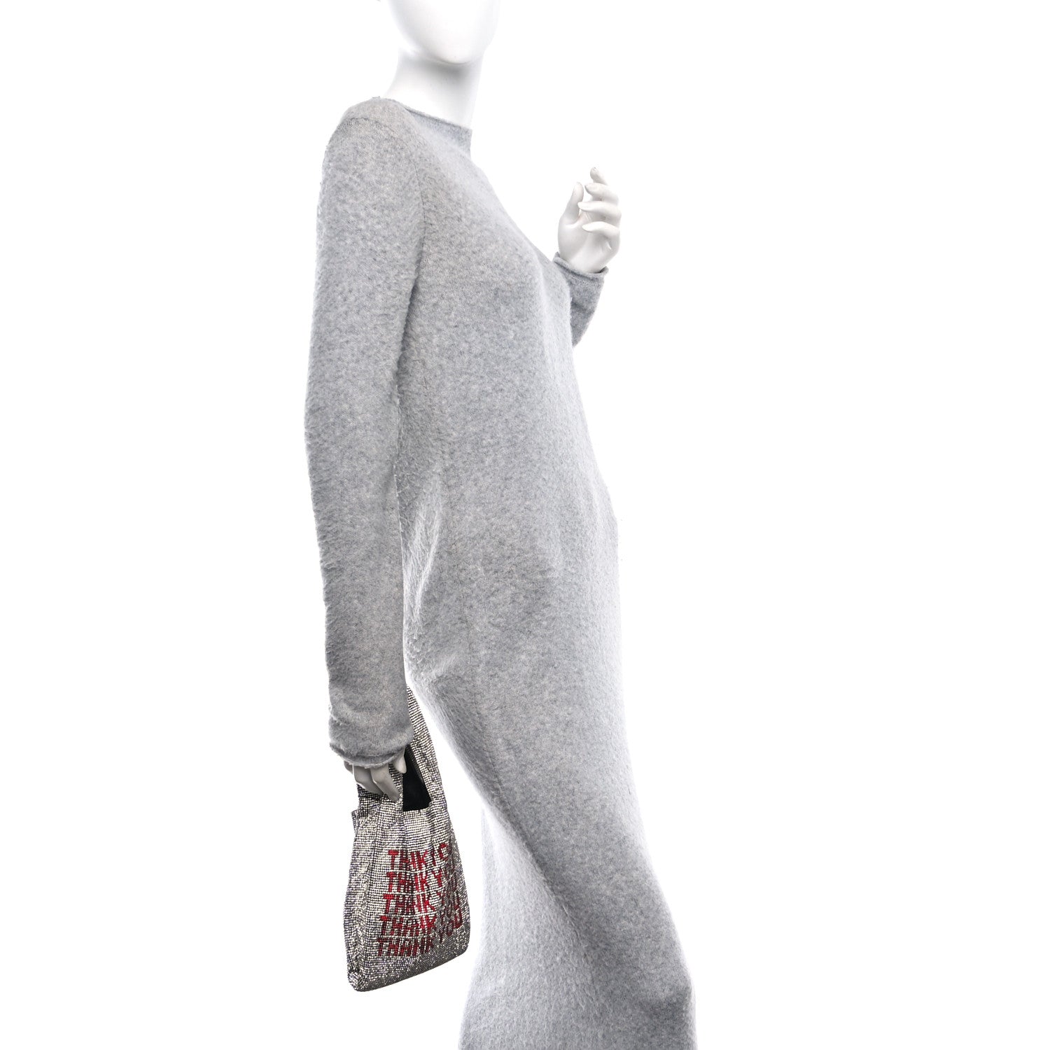 Alexander Wang Crystal Wanglock Mini Shopper Silver 1767819