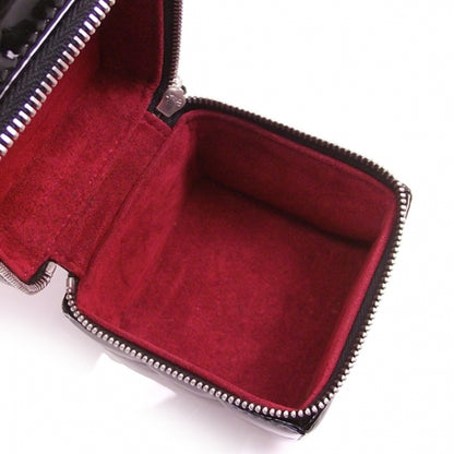 Chanel Patent Camelia Rubiks Cube Wristlet Black 6 of 9