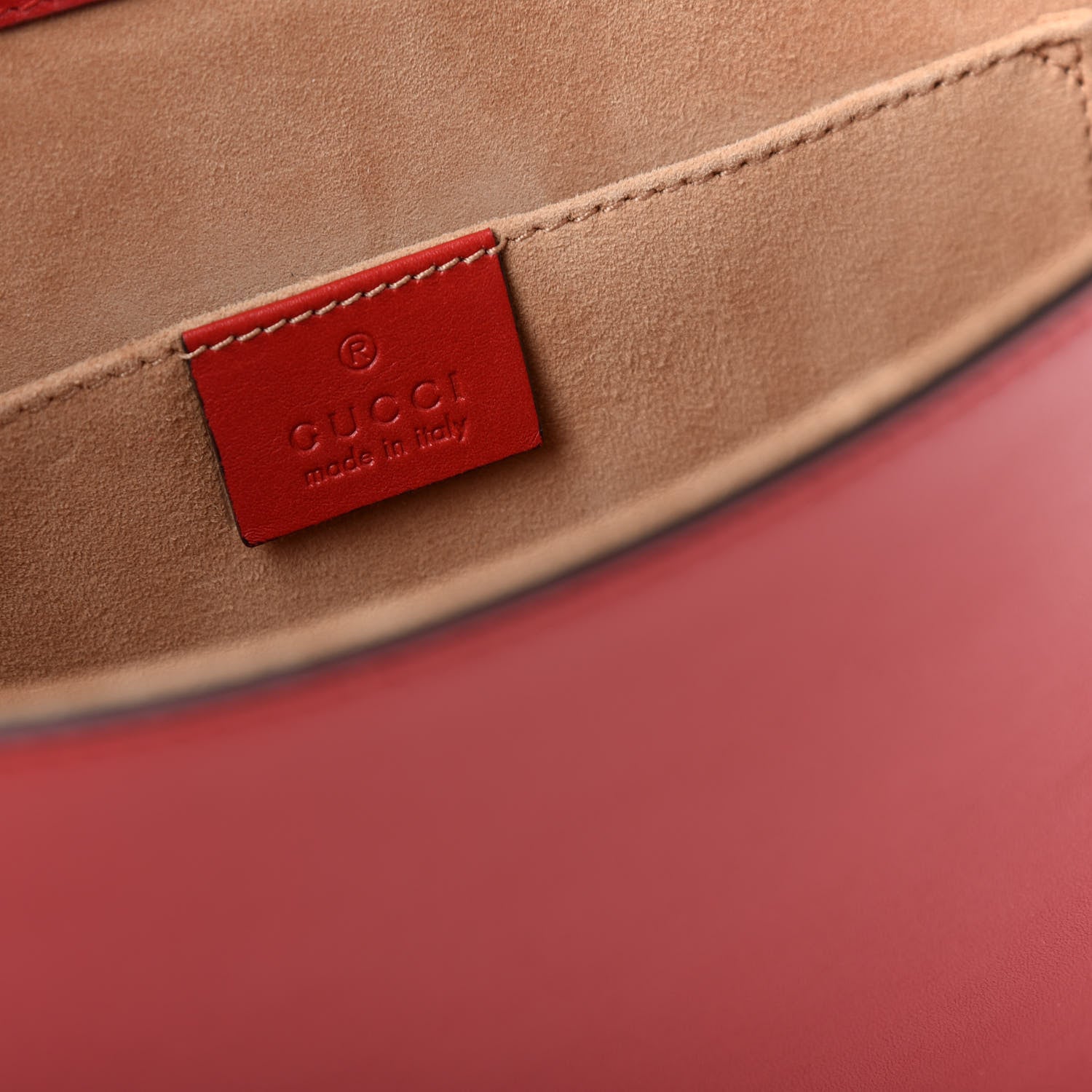 Gucci Calfskin Maxi Sylvie Clutch Red 6 of 10