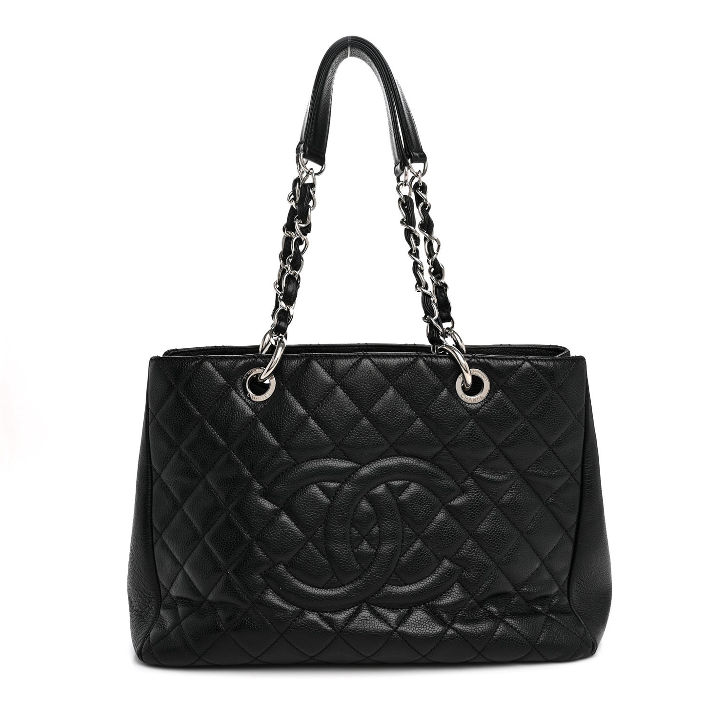 Caviar Quilted Grand Shopping Tote GST Black
