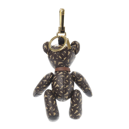 Burberry Calfskin Print Monogram Thomas Bear Bag Charm Bridle Brown 3 of 5