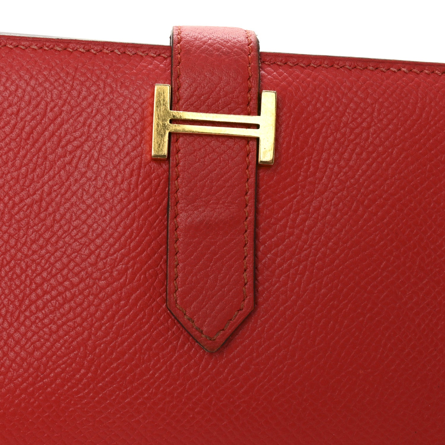 Hermes Epsom Bearn Gusset Wallet Rouge Tomate 6 of 10