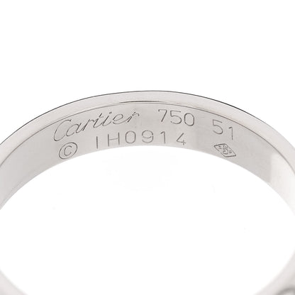 Cartier 18K White Gold 3.5mm LOVE Wedding Band Ring 51 5.75 4 of 4