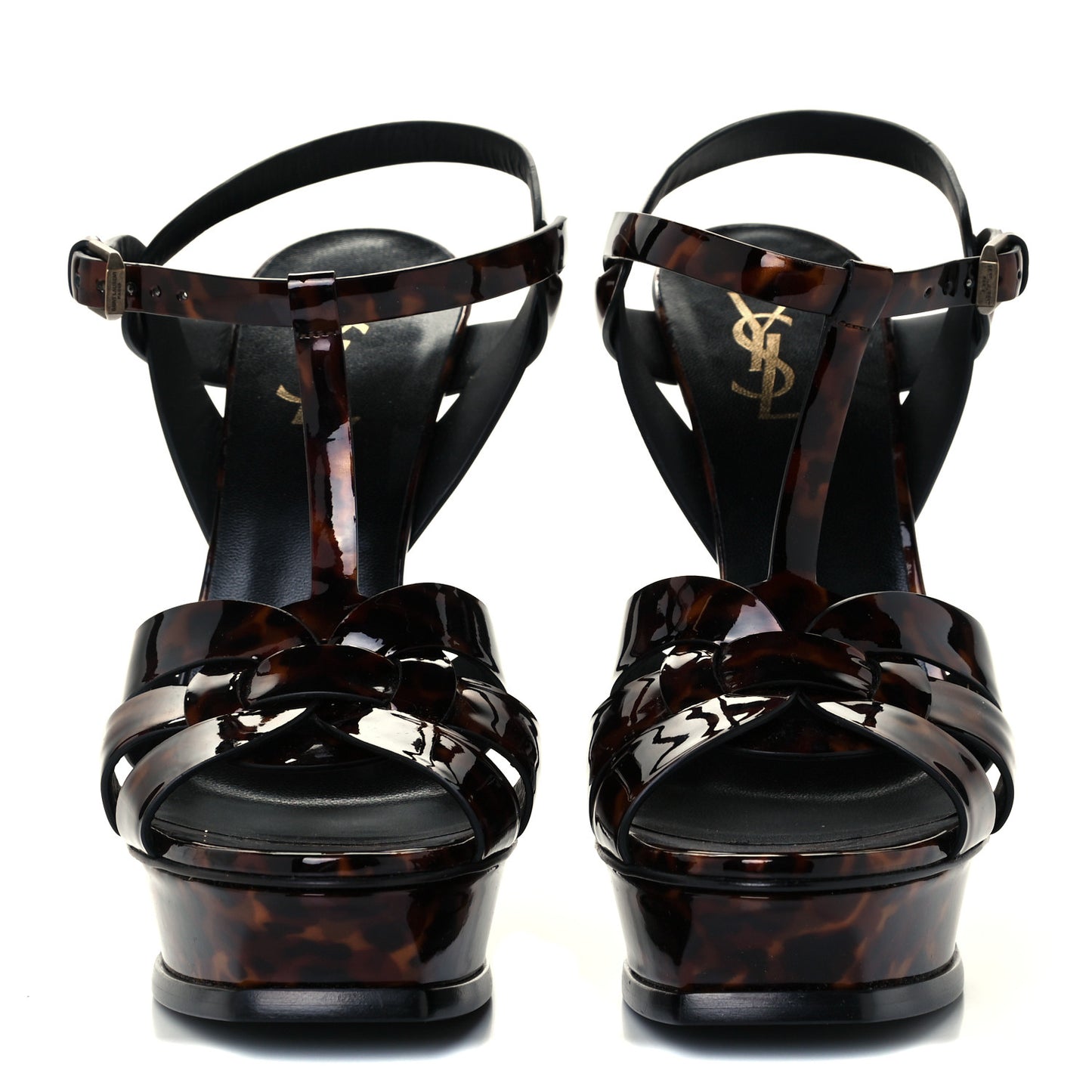 Patent Tribute 105 Platform Sandals 40.5 Tortoiseshell