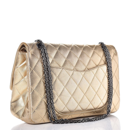 Chanel Metallic Lambskin Quilted 2.55 Reissue 227 Flap Gold 3 of 13