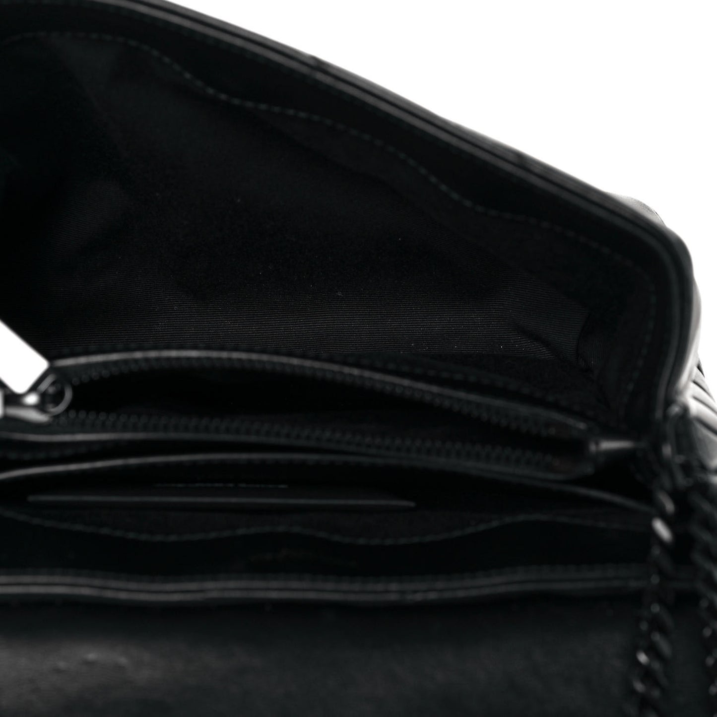 Calfskin Y Quilted Monogram Small Loulou Chain Satchel Black